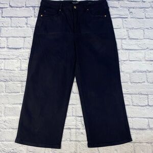 Judy Blue Garment-Dyed Wide Leg Jeans Navy Blue Size 15/32